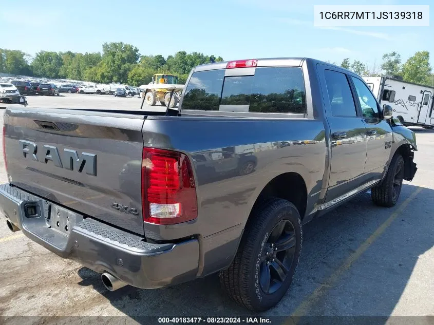 2018 Ram 1500 Sport VIN: 1C6RR7MT1JS139318 Lot: 40183477