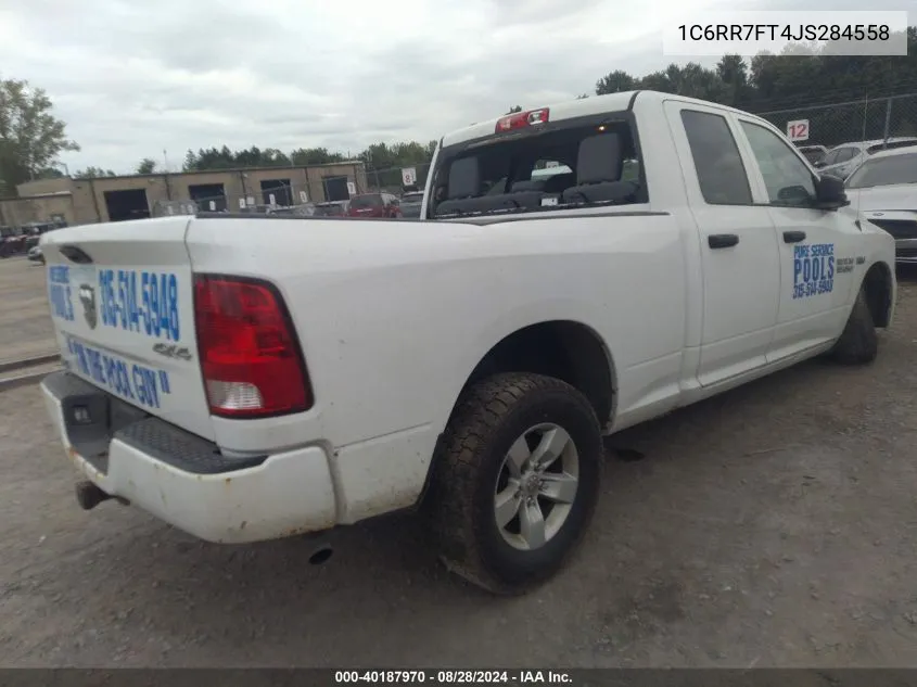 1C6RR7FT4JS284558 2018 Ram 1500 Express Quad Cab 4X4 6'4 Box