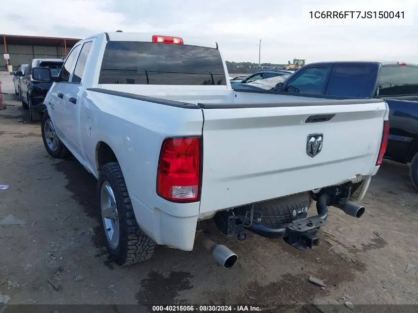 1C6RR6FT7JS150041 2018 Ram 1500 Express Quad Cab 4X2 6'4 Box