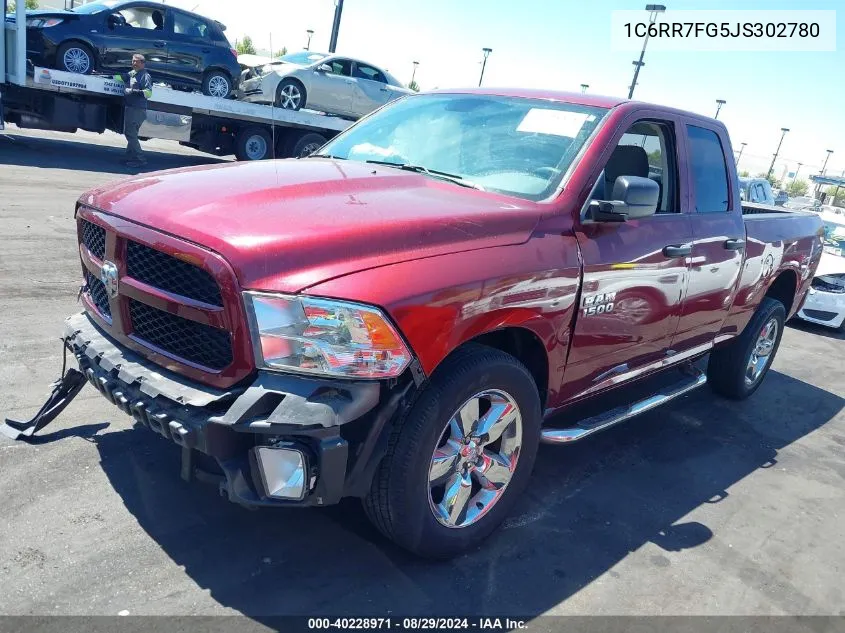 1C6RR7FG5JS302780 2018 Ram 1500 Express Quad Cab 4X4 6'4 Box