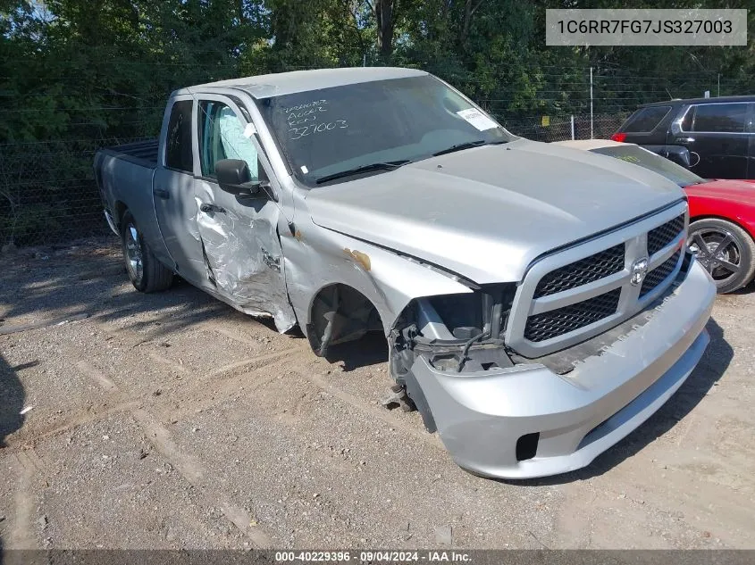 2018 Ram 1500 Express Quad Cab 4X4 6'4 Box VIN: 1C6RR7FG7JS327003 Lot: 40229396