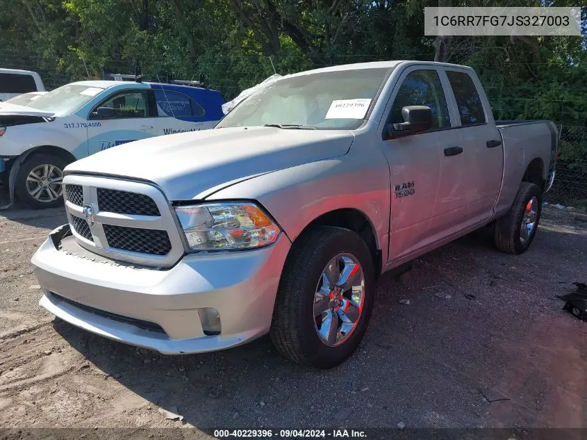 2018 Ram 1500 Express Quad Cab 4X4 6'4 Box VIN: 1C6RR7FG7JS327003 Lot: 40229396