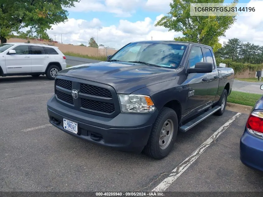 2018 Ram 1500 Tradesman Quad Cab 4X4 6'4 Box VIN: 1C6RR7FG5JS144196 Lot: 40285940