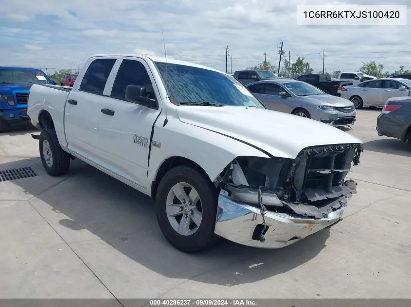 2018 Ram 1500 Tradesman 4X2 5'7 Box VIN: 1C6RR6KTXJS100420 Lot: 40296237