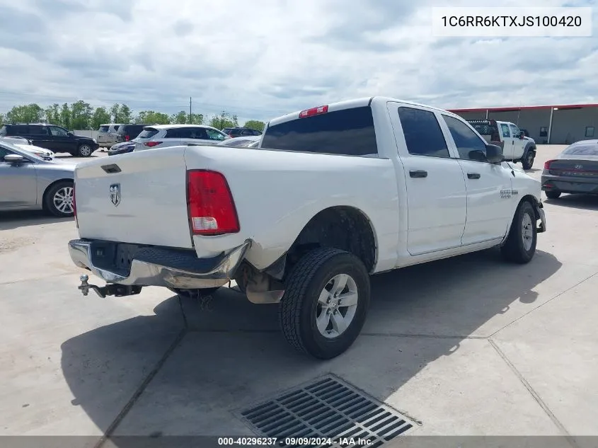 2018 Ram 1500 Tradesman 4X2 5'7 Box VIN: 1C6RR6KTXJS100420 Lot: 40296237