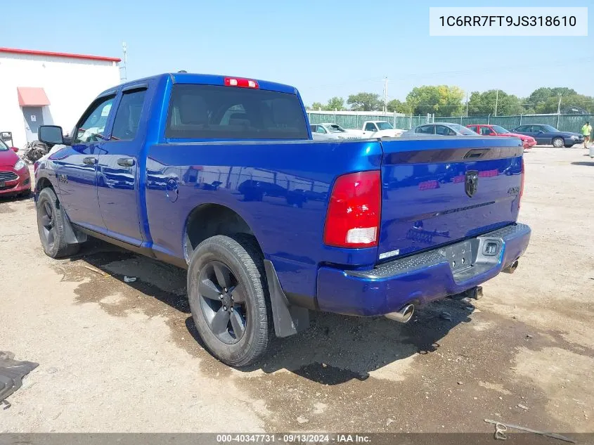 2018 Ram 1500 St VIN: 1C6RR7FT9JS318610 Lot: 40347731