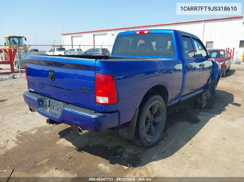 2018 Ram 1500 St VIN: 1C6RR7FT9JS318610 Lot: 40347731