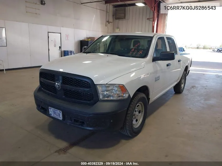 2018 Ram 1500 St VIN: 1C6RR7KG0JS286543 Lot: 40672469