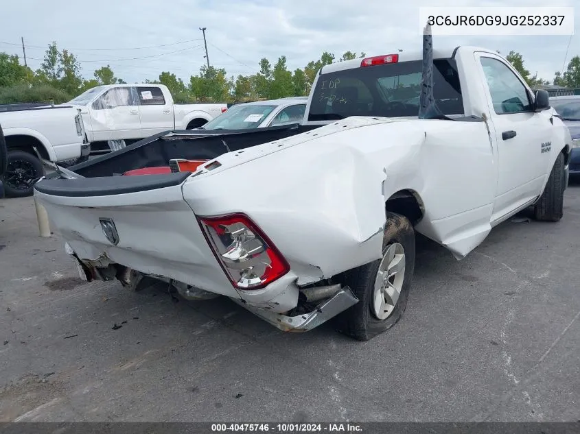 2018 Ram 1500 Tradesman Regular Cab 4X2 8' Box VIN: 3C6JR6DG9JG252337 Lot: 40475746