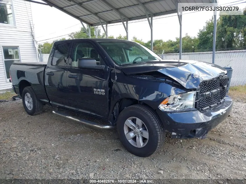 2018 Ram 1500 Express 4X4 6'4 Box VIN: 1C6RR7FG3JS302079 Lot: 40492576