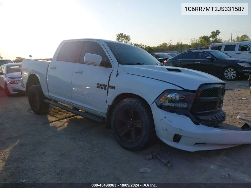 2018 Ram 1500 Sport VIN: 1C6RR7MT2JS331587 Lot: 40498963