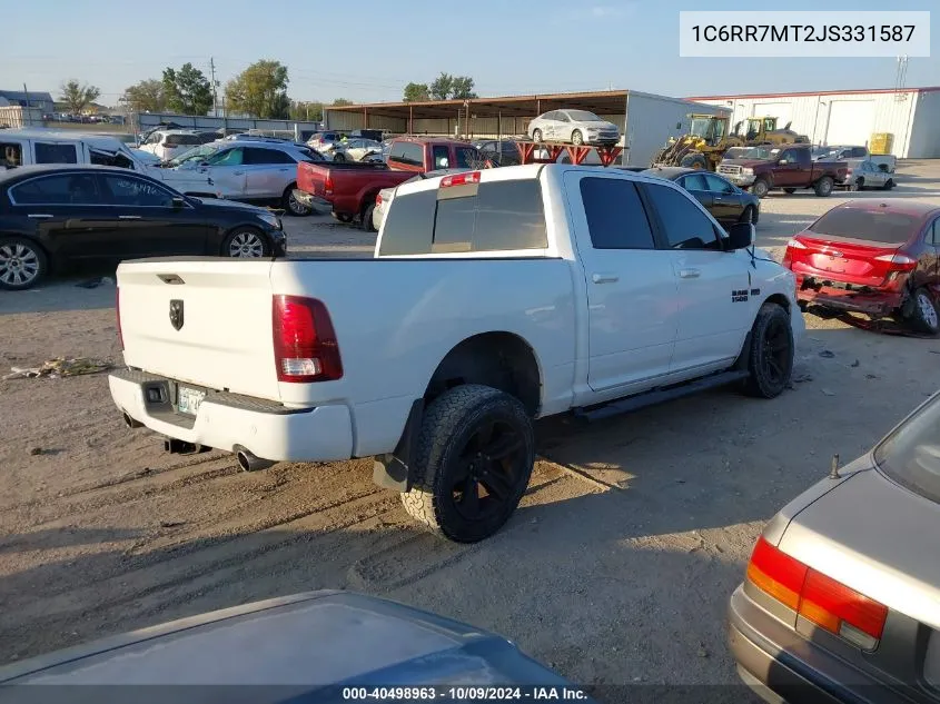 2018 Ram 1500 Sport VIN: 1C6RR7MT2JS331587 Lot: 40498963