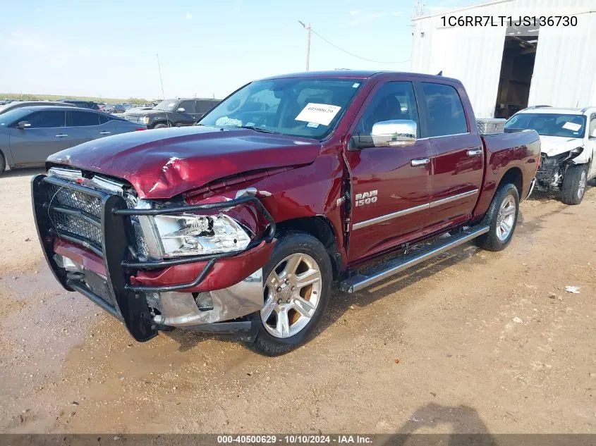 2018 Ram 1500 Lone Star Silver 4X4 5'7 Box VIN: 1C6RR7LT1JS136730 Lot: 40500629