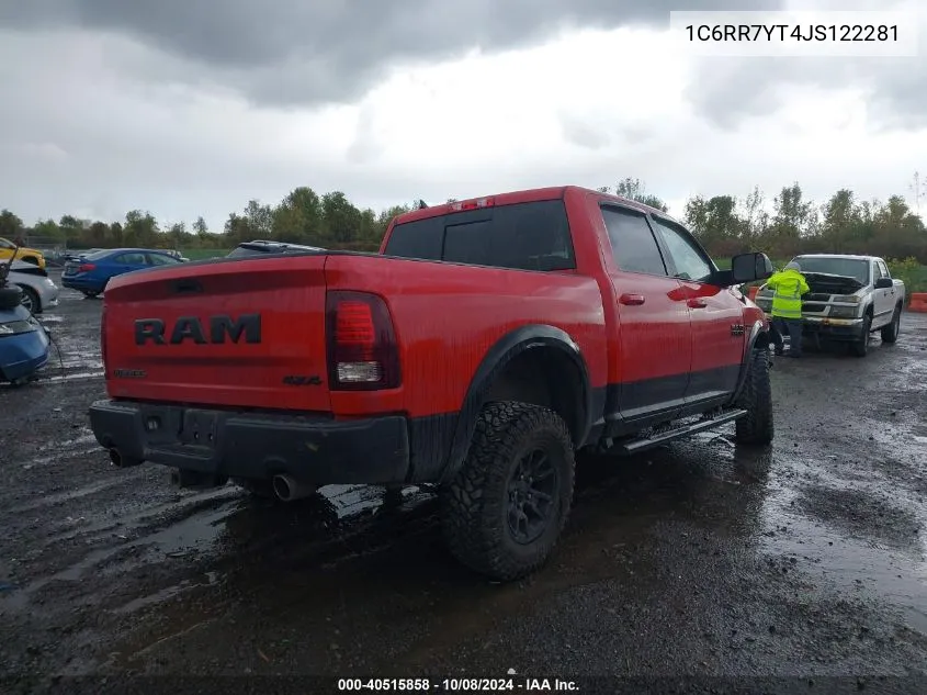 2018 Ram 1500 Rebel VIN: 1C6RR7YT4JS122281 Lot: 40515858