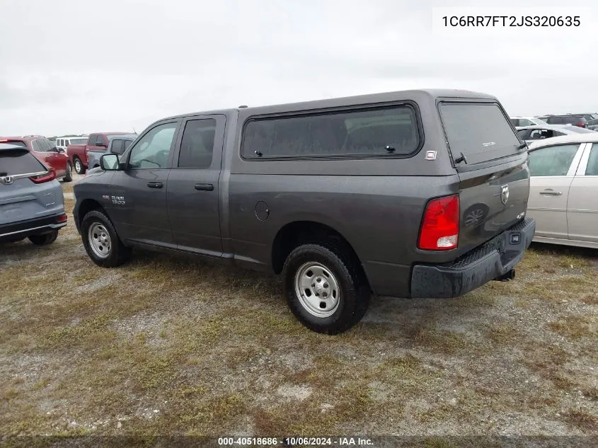 2018 Ram 1500 St VIN: 1C6RR7FT2JS320635 Lot: 40518686