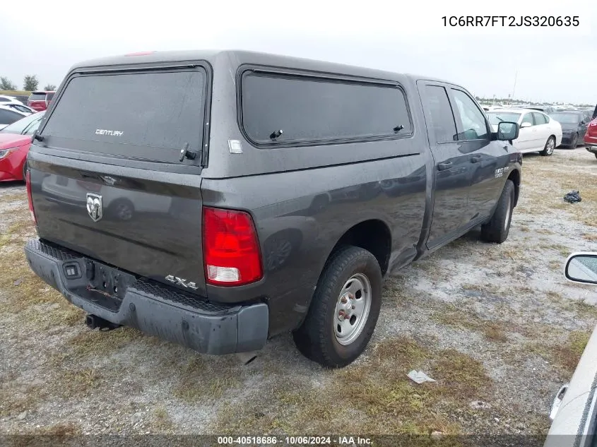 2018 Ram 1500 St VIN: 1C6RR7FT2JS320635 Lot: 40518686