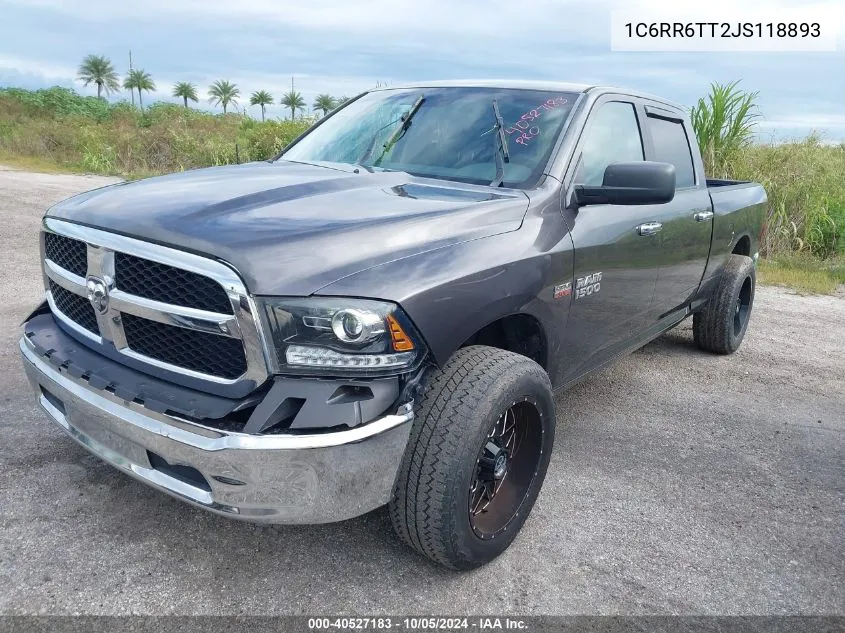 2018 Ram 1500 Slt 4X2 6'4 Box VIN: 1C6RR6TT2JS118893 Lot: 40527183