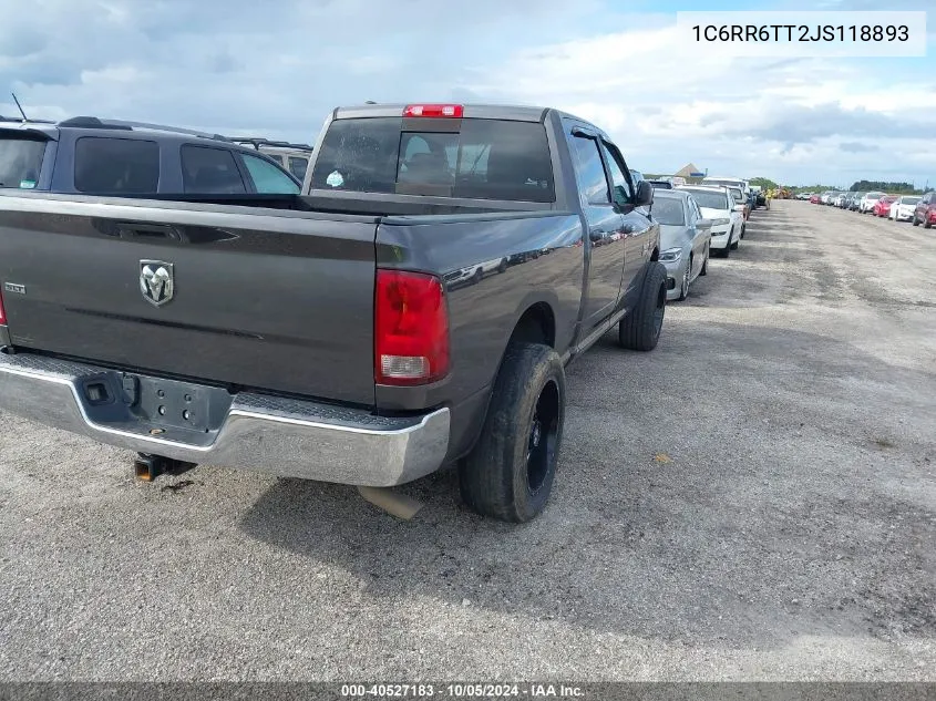 2018 Ram 1500 Slt 4X2 6'4 Box VIN: 1C6RR6TT2JS118893 Lot: 40527183