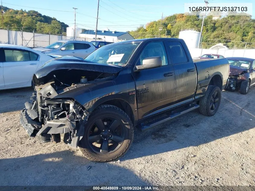 2018 Ram 1500 St VIN: 1C6RR7FT7JS137103 Lot: 40549809