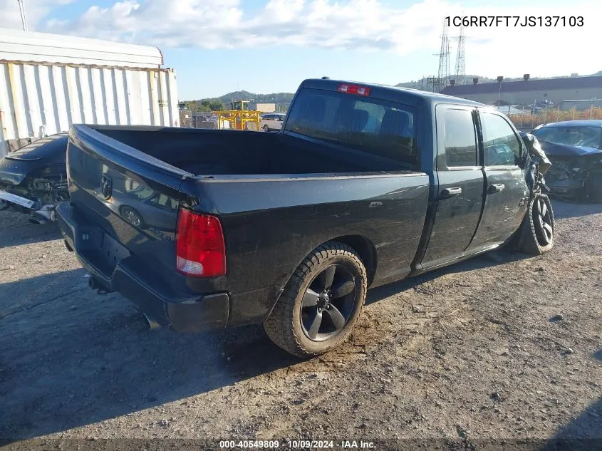 2018 Ram 1500 St VIN: 1C6RR7FT7JS137103 Lot: 40549809