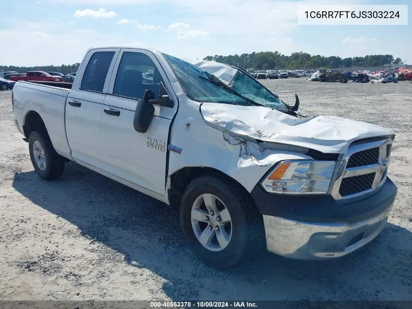 2018 Ram 1500 Tradesman 4X4 6'4 Box VIN: 1C6RR7FT6JS303224 Lot: 40553378