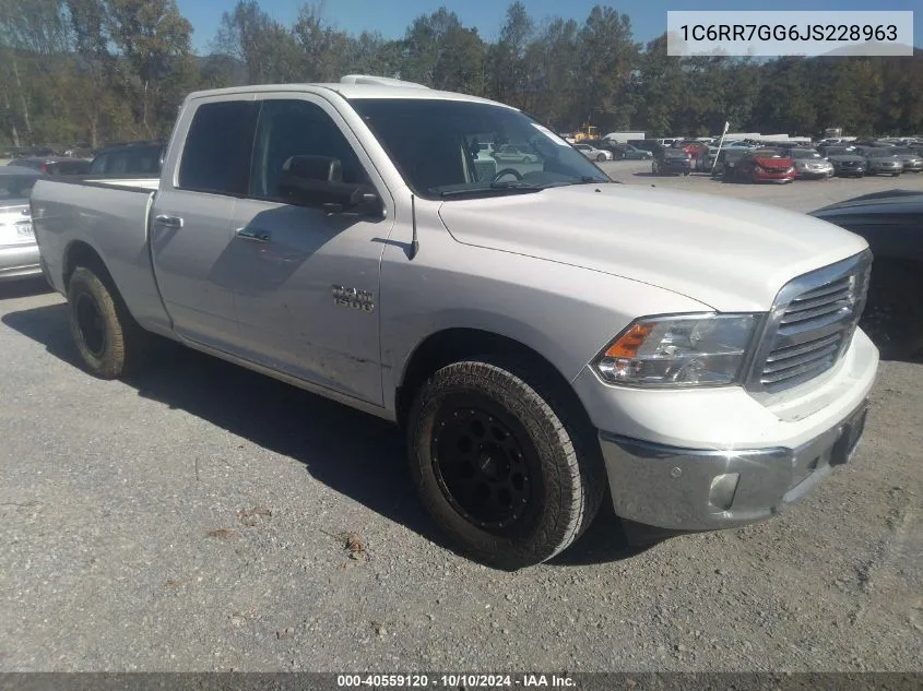 2018 Ram 1500 Big Horn 4X4 6'4 Box VIN: 1C6RR7GG6JS228963 Lot: 40559120