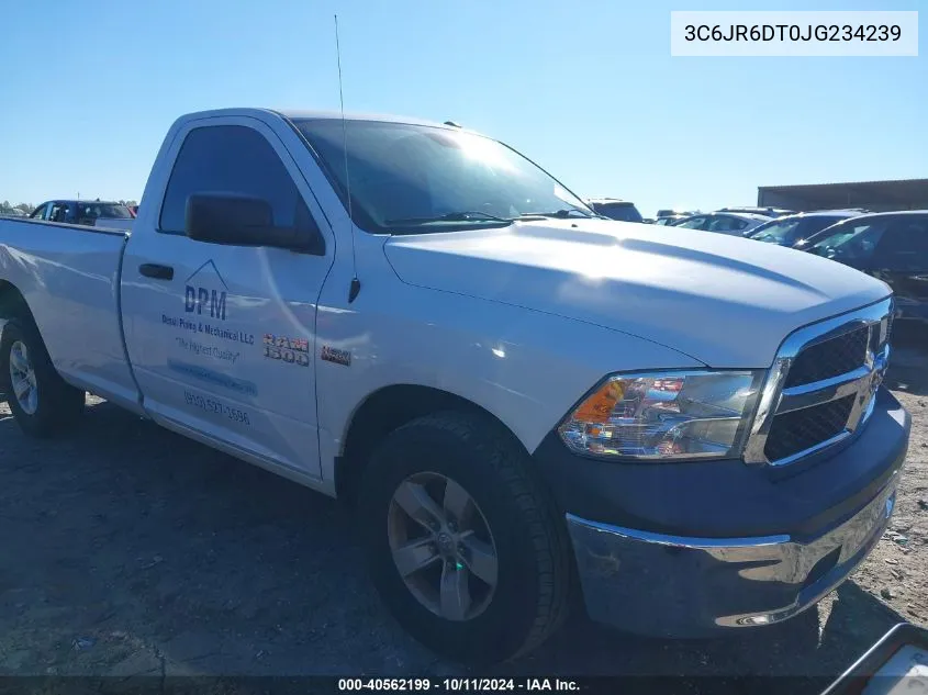 2018 Ram 1500 Tradesman Regular Cab 4X2 8' Box VIN: 3C6JR6DT0JG234239 Lot: 40562199