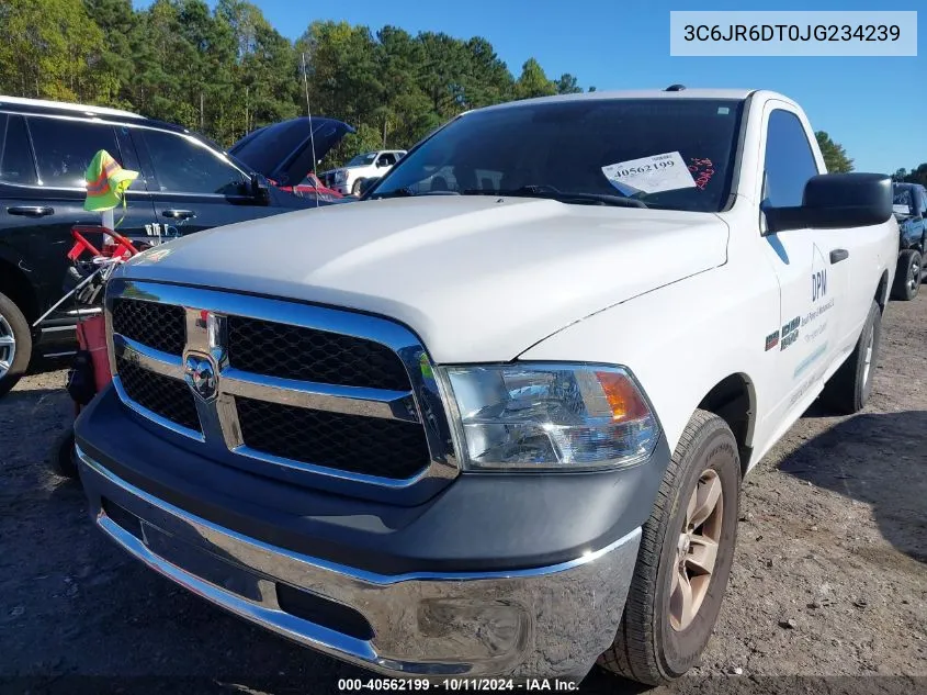 2018 Ram 1500 Tradesman Regular Cab 4X2 8' Box VIN: 3C6JR6DT0JG234239 Lot: 40562199