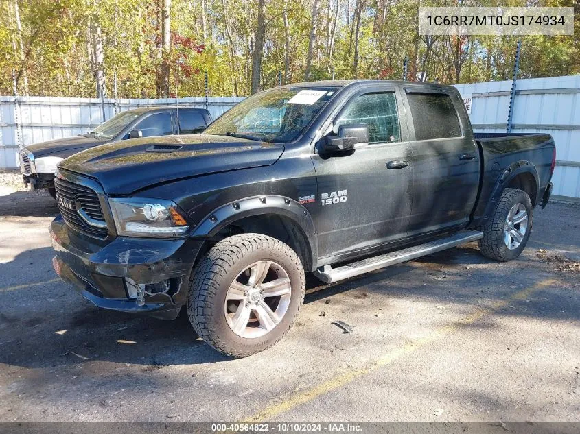 2018 Ram 1500 Sport VIN: 1C6RR7MT0JS174934 Lot: 40564822