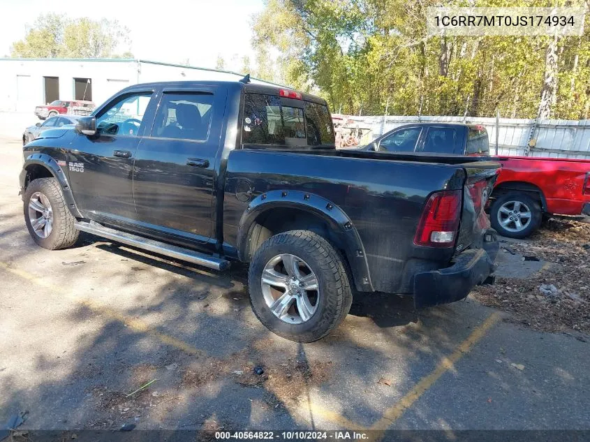 2018 Ram 1500 Sport VIN: 1C6RR7MT0JS174934 Lot: 40564822