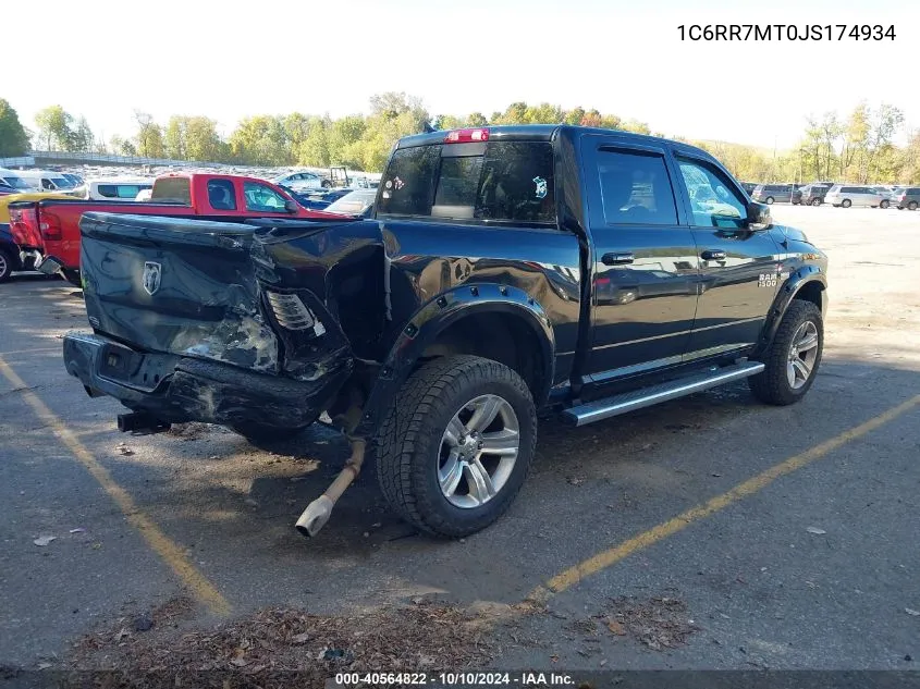 2018 Ram 1500 Sport VIN: 1C6RR7MT0JS174934 Lot: 40564822