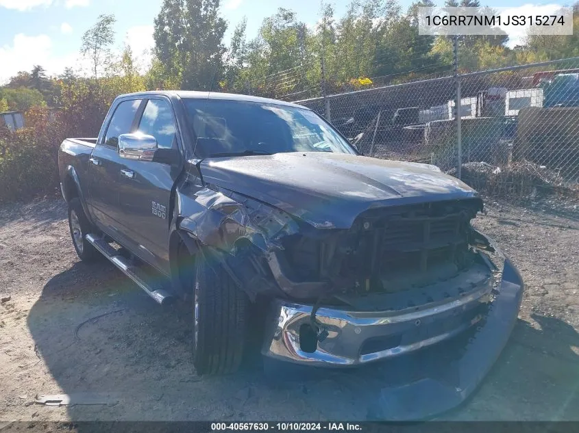 2018 Ram 1500 Laramie 4X4 5'7 Box VIN: 1C6RR7NM1JS315274 Lot: 40567630