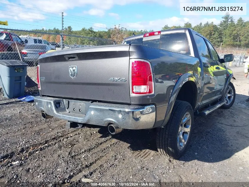 2018 Ram 1500 Laramie 4X4 5'7 Box VIN: 1C6RR7NM1JS315274 Lot: 40567630