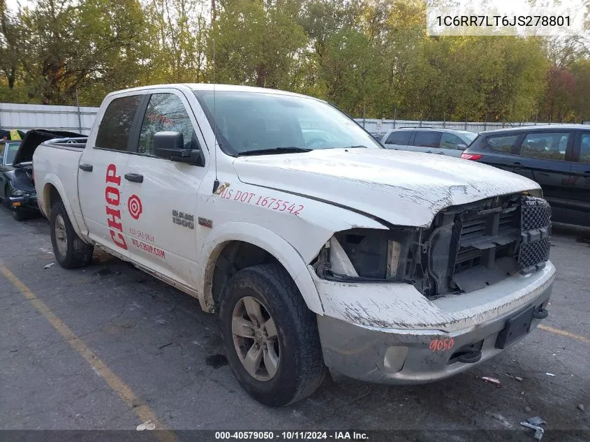 2018 Ram 1500 Slt VIN: 1C6RR7LT6JS278801 Lot: 40579050