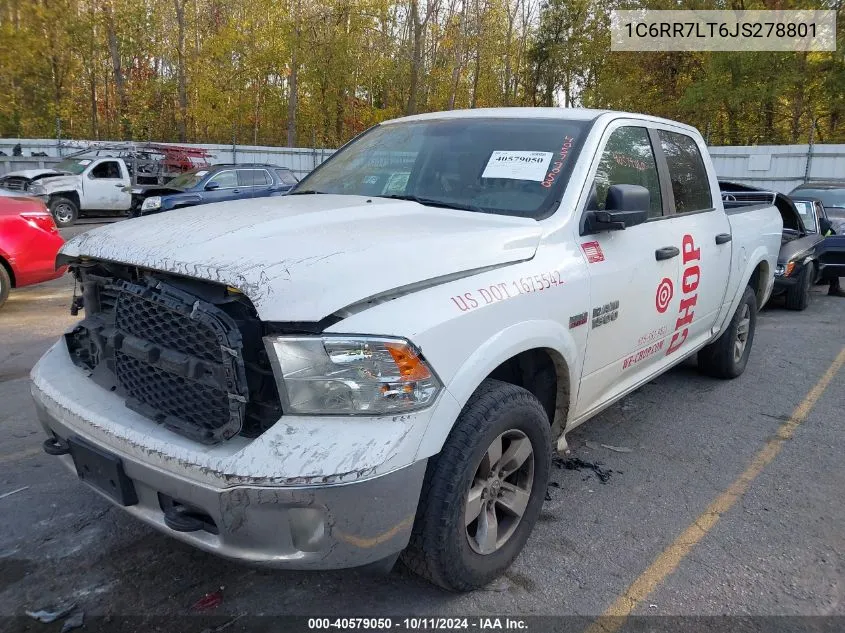 2018 Ram 1500 Slt VIN: 1C6RR7LT6JS278801 Lot: 40579050