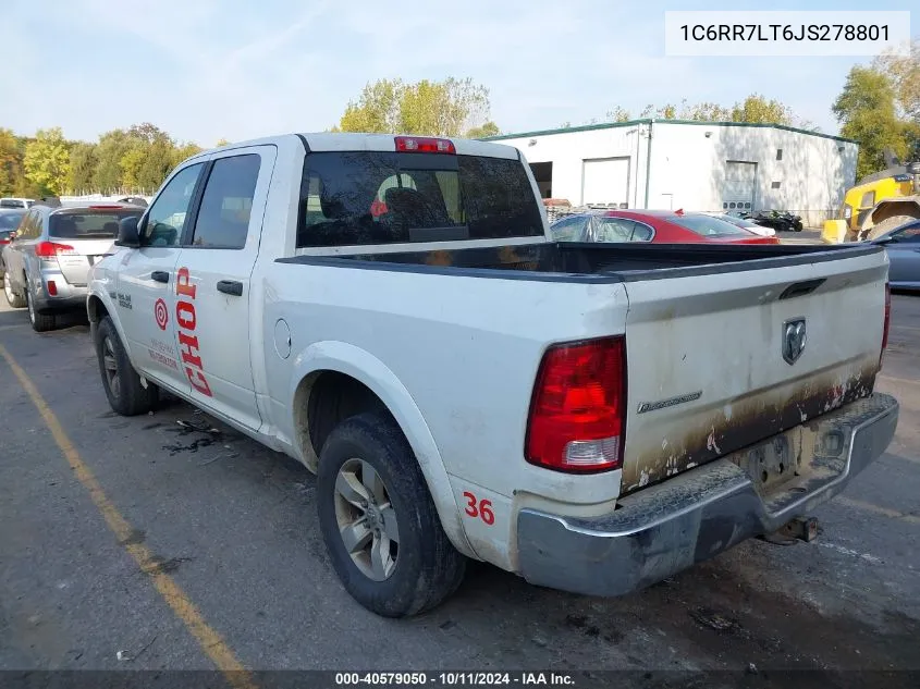 2018 Ram 1500 Slt VIN: 1C6RR7LT6JS278801 Lot: 40579050