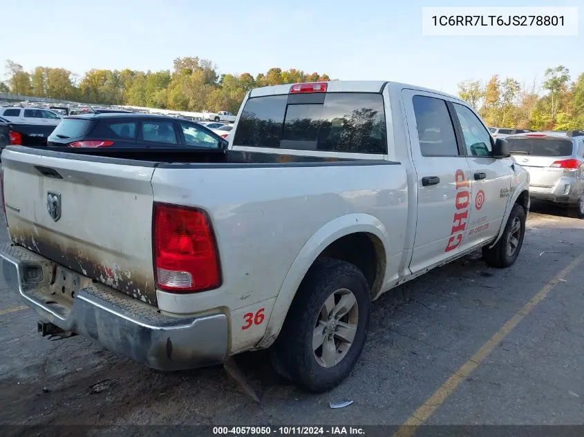 2018 Ram 1500 Slt VIN: 1C6RR7LT6JS278801 Lot: 40579050