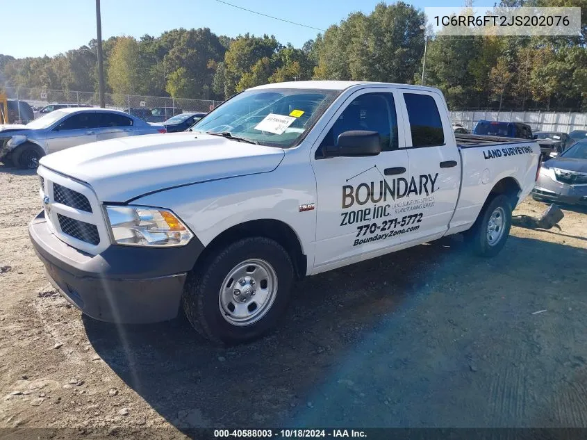 2018 Ram 1500 Tradesman 4X2 6'4 Box VIN: 1C6RR6FT2JS202076 Lot: 40588003