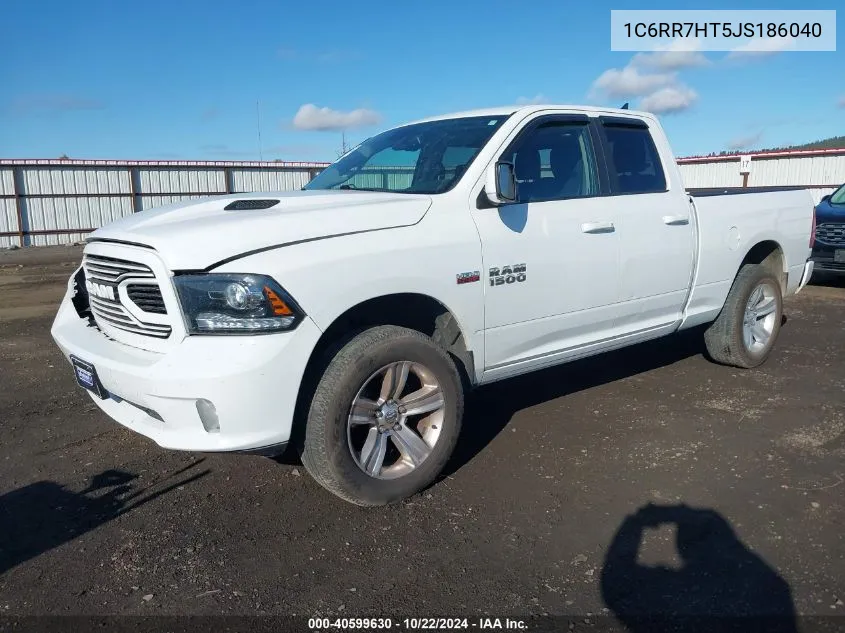 2018 Ram 1500 Sport VIN: 1C6RR7HT5JS186040 Lot: 40599630