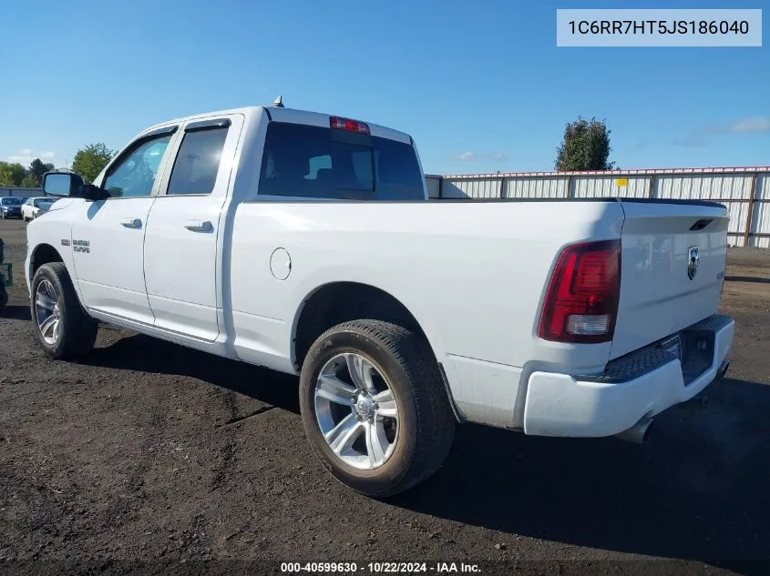 2018 Ram 1500 Sport VIN: 1C6RR7HT5JS186040 Lot: 40599630