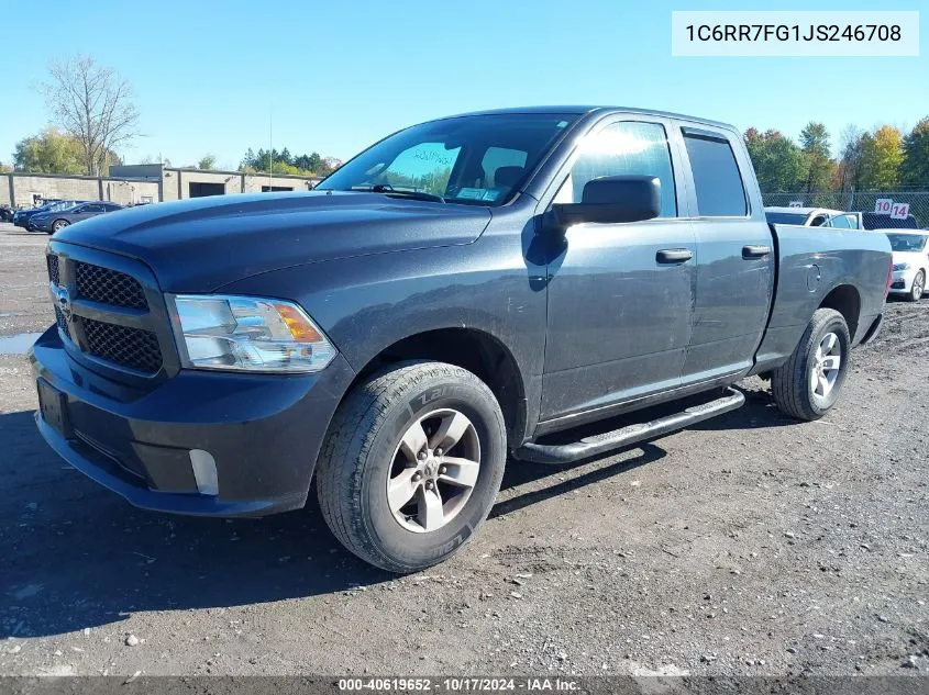 2018 Ram 1500 Express 4X4 6'4 Box VIN: 1C6RR7FG1JS246708 Lot: 40619652