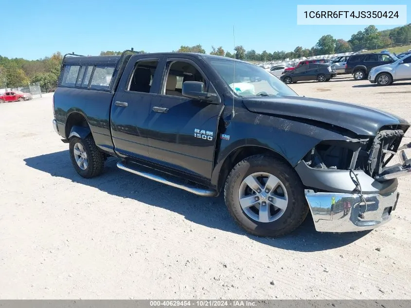 2018 Ram 1500 Tradesman 4X2 6'4 Box VIN: 1C6RR6FT4JS350424 Lot: 40629454