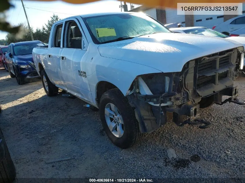 2018 Ram 1500 Tradesman 4X4 6'4 Box VIN: 1C6RR7FG3JS213547 Lot: 40636614