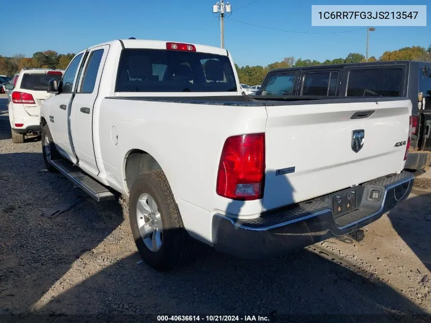 2018 Ram 1500 Tradesman 4X4 6'4 Box VIN: 1C6RR7FG3JS213547 Lot: 40636614