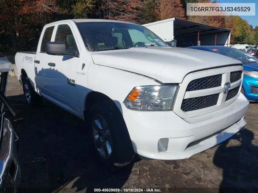 2018 Ram 1500 Express 4X4 6'4 Box VIN: 1C6RR7FG3JS345529 Lot: 40639889