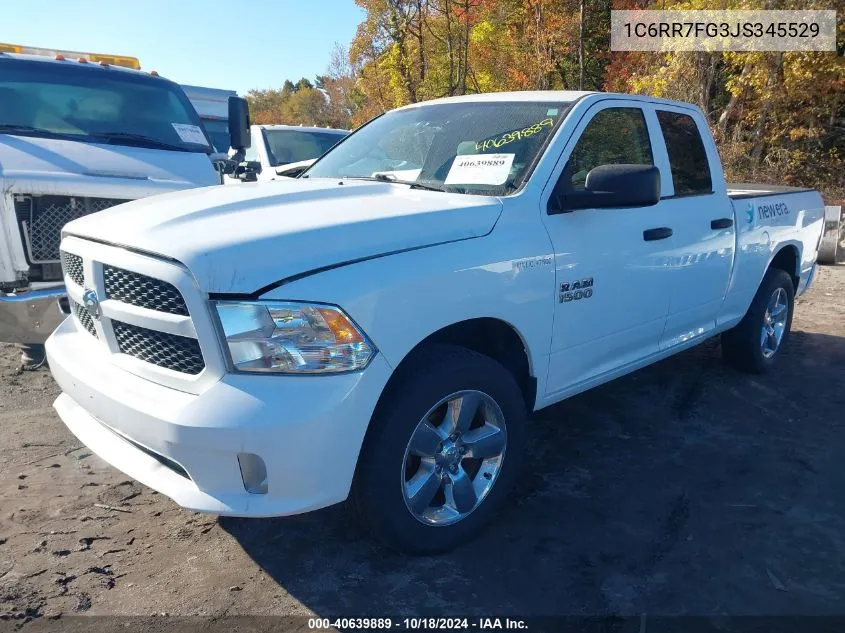 2018 Ram 1500 Express 4X4 6'4 Box VIN: 1C6RR7FG3JS345529 Lot: 40639889