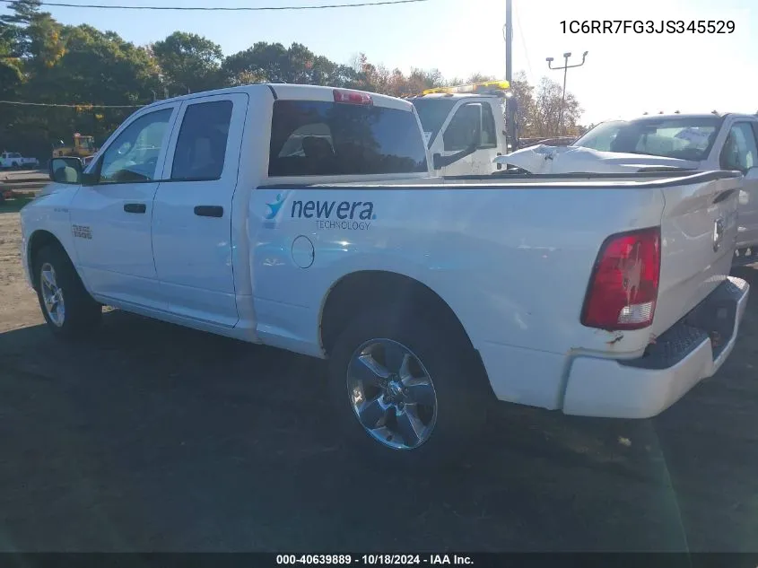 2018 Ram 1500 Express 4X4 6'4 Box VIN: 1C6RR7FG3JS345529 Lot: 40639889