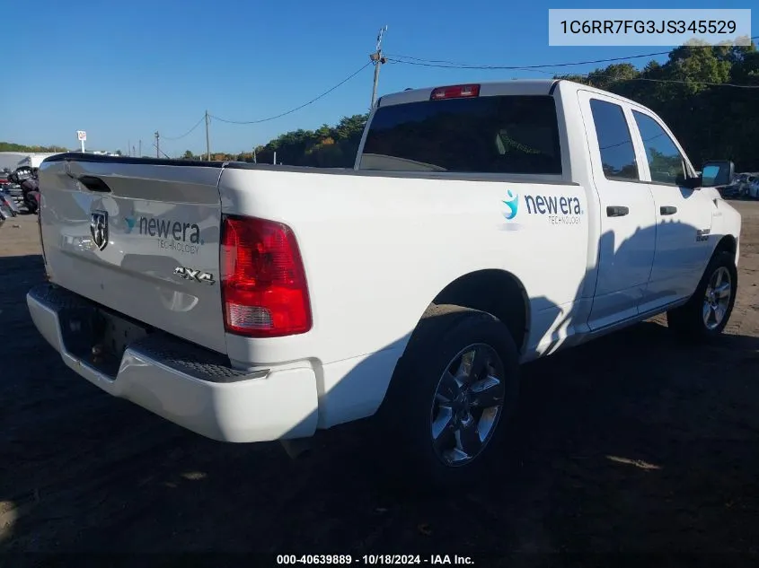 2018 Ram 1500 Express 4X4 6'4 Box VIN: 1C6RR7FG3JS345529 Lot: 40639889