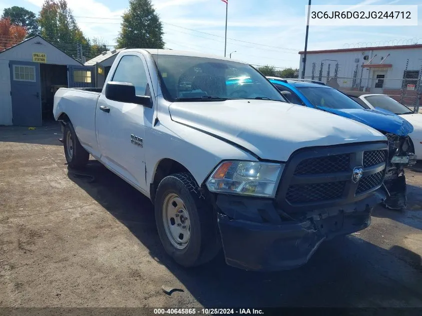 2018 Ram 1500 Tradesman 4X2 8' Box VIN: 3C6JR6DG2JG244712 Lot: 40645865