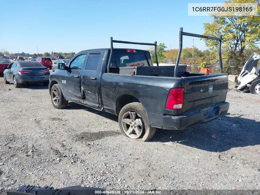 2018 Ram 1500 St VIN: 1C6RR7FG0JS198165 Lot: 40649330